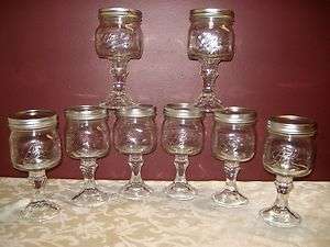 SET OF 8 NEW 16oz REDNECK HILLBILLY WINE / MARGARITA GLASSES  