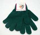 STRETCH Knit Gloves Forest Green One Size Fits Most NEW