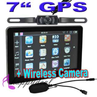 GPS Navigator bluetooth FM+AV + wireless camera +4GB  