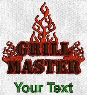 Custom Embroidered Barbecue   Grill Master on Apron  