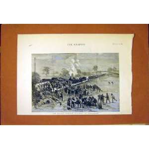  Railway Accident Doncaster Old Print 1887