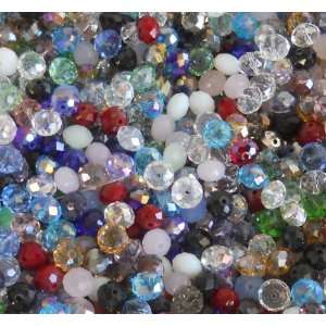   Donut Rondelle Luster Crystal Glass Beads Machine Cut8x10mm Arts