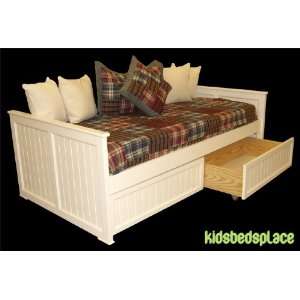 American Day Bed & Drawers Twin Size Bed White Storage Bed  