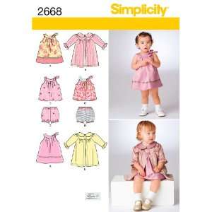 Simplicity Sewing Pattern 2668 Babies Dresses, A (XXS XS S 
