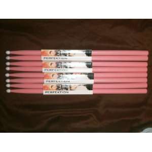  4 Pair Perfektion Pink Drum Sticks   Girl Power 4 Pack 