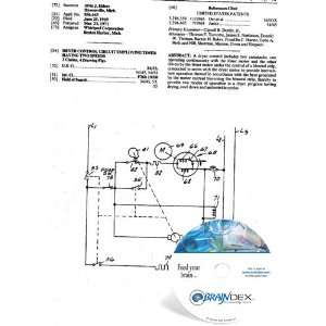  NEW Patent CD for DRYER CONTROL CIRCUIT EMPLOYING TIMER 