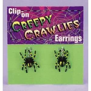  Clip On Spider Earrings Halloween Accessory [Apparel 
