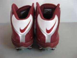   Nike Zoom 354780 Merciless Maroon Burgundy White Hi Football Cleats 15