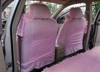 19pc Hello Kitty Rose Lace Car supple Seat Covers Red Pink Beige 