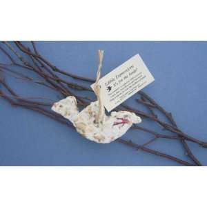   Edible Ornament Dove Recycled Cotton Fiber Flowers No Mess Seeds Home