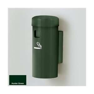 Deluxe Cigarette Smokers Post, 3.5x8 Wall Mounted, Satin Aluminum 
