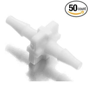 Value Plastics Straight Thru Connector , 500 Series Barbs, 3/4ID Tube 