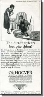 1925 Hoover Vacuum   The One Thing Dirt Fears Print Ad  