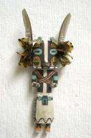 Old Style Hopi Carved 12 Badger Healing Kachina Hanging Doll   Larry 