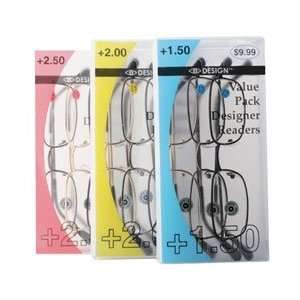   Reading Glasses   Metal Frames 3 Pack Carded 90001S200 Electronics