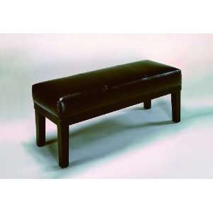 Espresso Faux Leather Bench  Stool Bed Coffee Table 