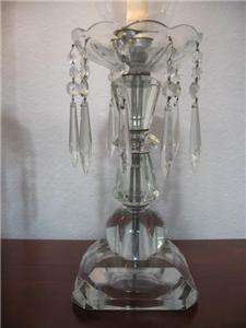   Crystal Prism Lustre Lamp Lamps Hurricane Etched Glass Shades HUGE