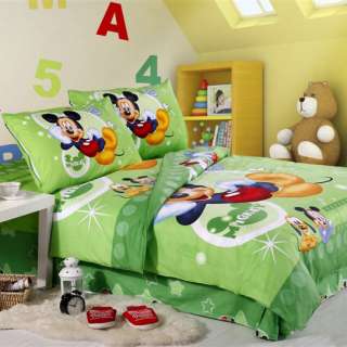 Happy Mickey Mouse Bedding Sets Twin Full Kids Bedding Set  
