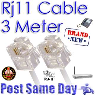 23 M ADSL Broadband Internet Modem RJ11 Male Cable Lead  