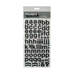  Thickers Foam Alphabet Stickers 6X11 Sheet   Subway Black 
