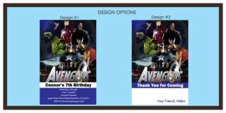 THE AVENGERS INVITATIONS THANK YOU CARDS  