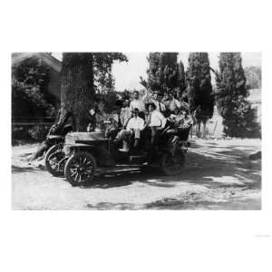 Group of Men in Model T Ford Departing   Yuba County, CA 