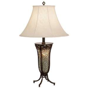  Franklin Iron Works® Mosaic Night Light Urn Table Lamp 