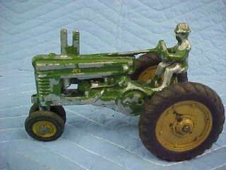 Vintage JOHN DEERE Cast Alum Model A Tractor with Arcade Wheels  