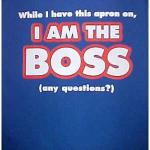  Apron I am the boss blue apron