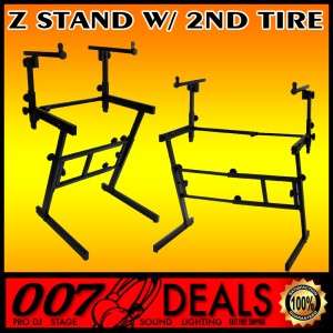 DOC ZS202 Heavy Duty Folding 2nd Tier Z Keyboard Stand  