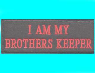 BROTHERS KEEPER motorcycle moto BIKER PATCH  