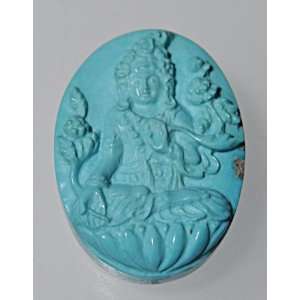  Turquoise Tara Gemstone Crystal Carving