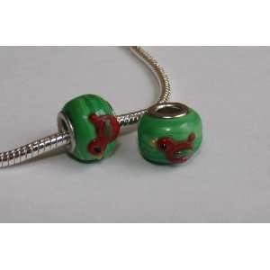  Bird 3 Dimensional Lampworks Glass Charm Bead for Bracelet or Necklace
