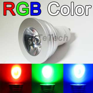 GU10 3W IR Remote Control 16 Color RGB led Spot Party light bulb 
