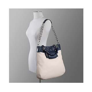 Coach Bonnie White Chalk/Navy Leather Tote Bag 13389  