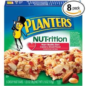 Planters NUT rition Bar, Heart Healthy, 5 Count Bars  1.23 Ounce 