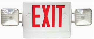 12) LED Exit Sign Emergency Light Standard Combo White  