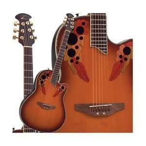   Deluxe Acoustic Electric Guitar (Vintage Amber) Musical Instruments