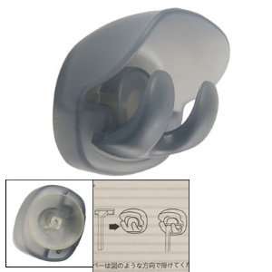   Clear Suction Cup Gray Plastic Wall Mounted Shaver Holder Hook Beauty