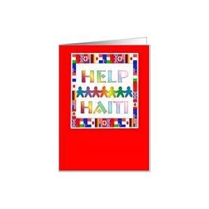  Support Helping Hands Haiti Flags Card Health & Personal 