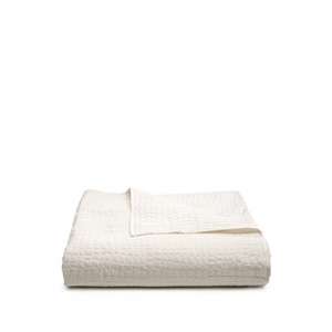  Dransfield & Ross Crocodile Coverlet, Ivory, Queen