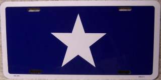 Confederate States License Plate Bonnie Blue Star Flag NEW  
