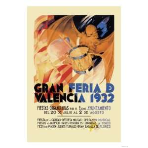  Gran Feria de Valencia 1932 Giclee Poster Print, 24x32 