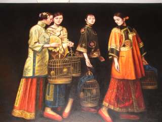 Oil Painting on Canvas,Chen Yifeis Chinese Beauties  