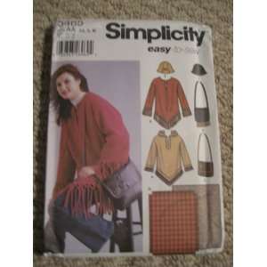  Simplicity Sewing Pattern 5465 pullover top,bag,hat, in 3 