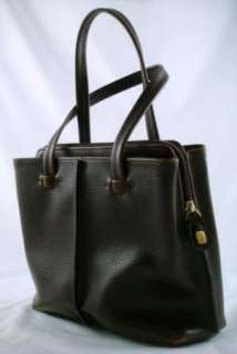 Vintage Brown Leather Liz Claiborne Handbag Purse  