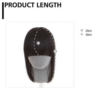 Clip on Human Hair ★TWIN BANGS NATURAL★ Extensions Side Long 