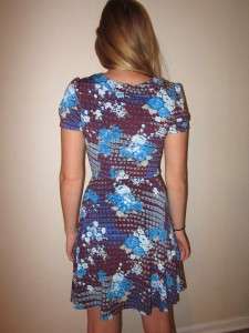 FREE PEOPLE Adorable Low Cut Floral Dress sz Small mint  
