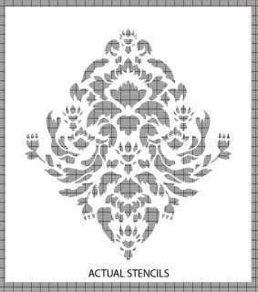   Stencil for Wall, Cake and Curtains, Large Wall Damask #1045  