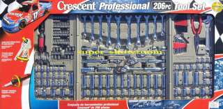 New 206 Piece Crescent Wrench Professional Mechanics Socket Wratchet 